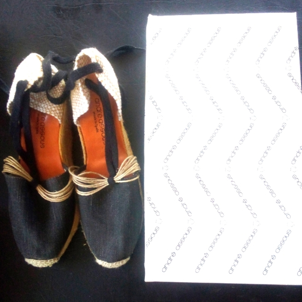 Andre Assous womens canvas and straw Eperdansa